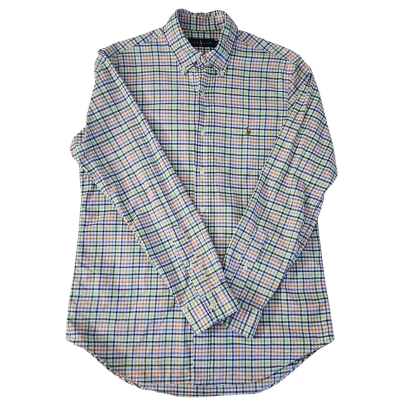 RALPH LAUREN multicolor plaid button-down shirt m - Picture 4 of 12